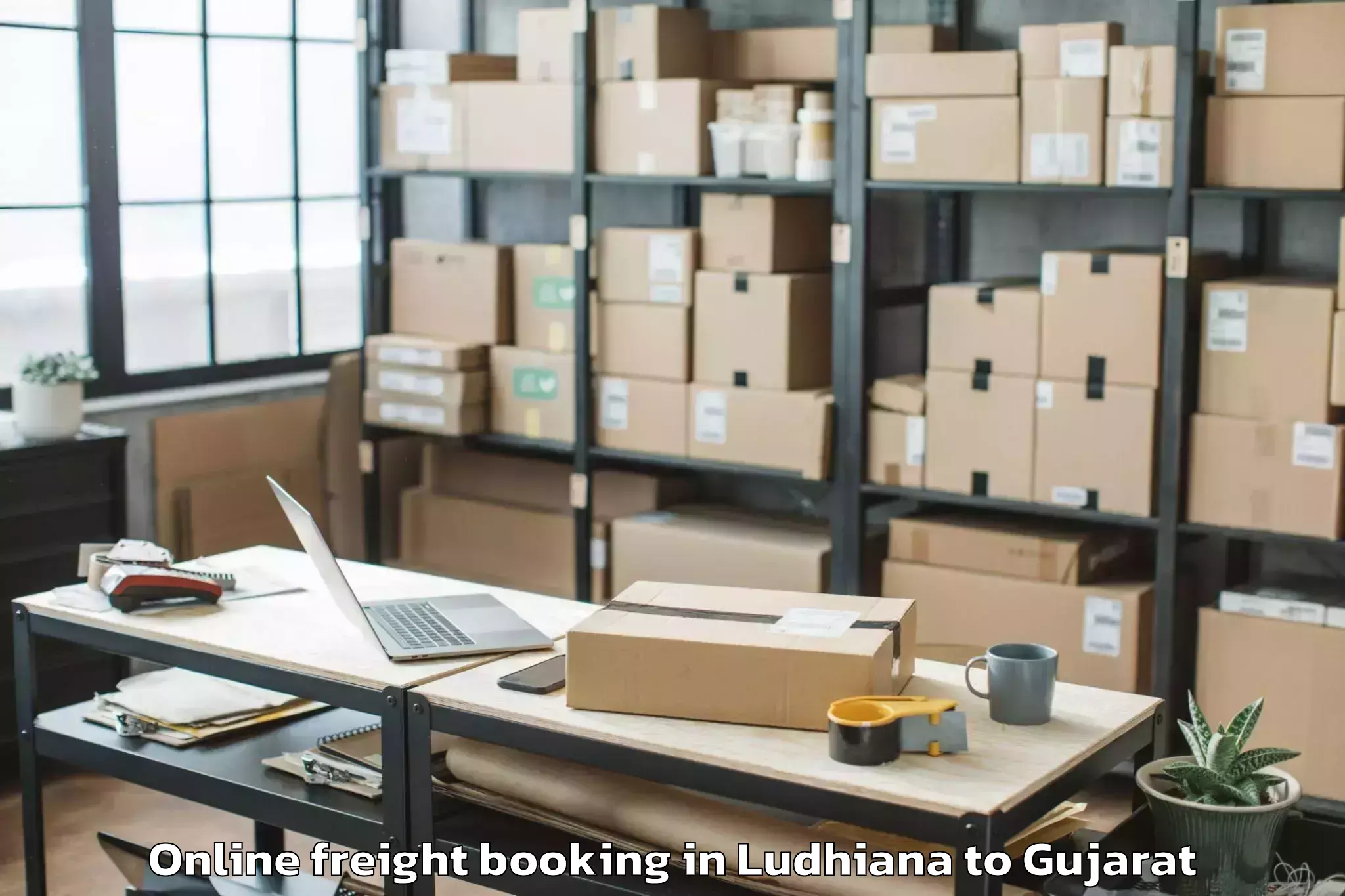 Professional Ludhiana to Satlasana Online Freight Booking